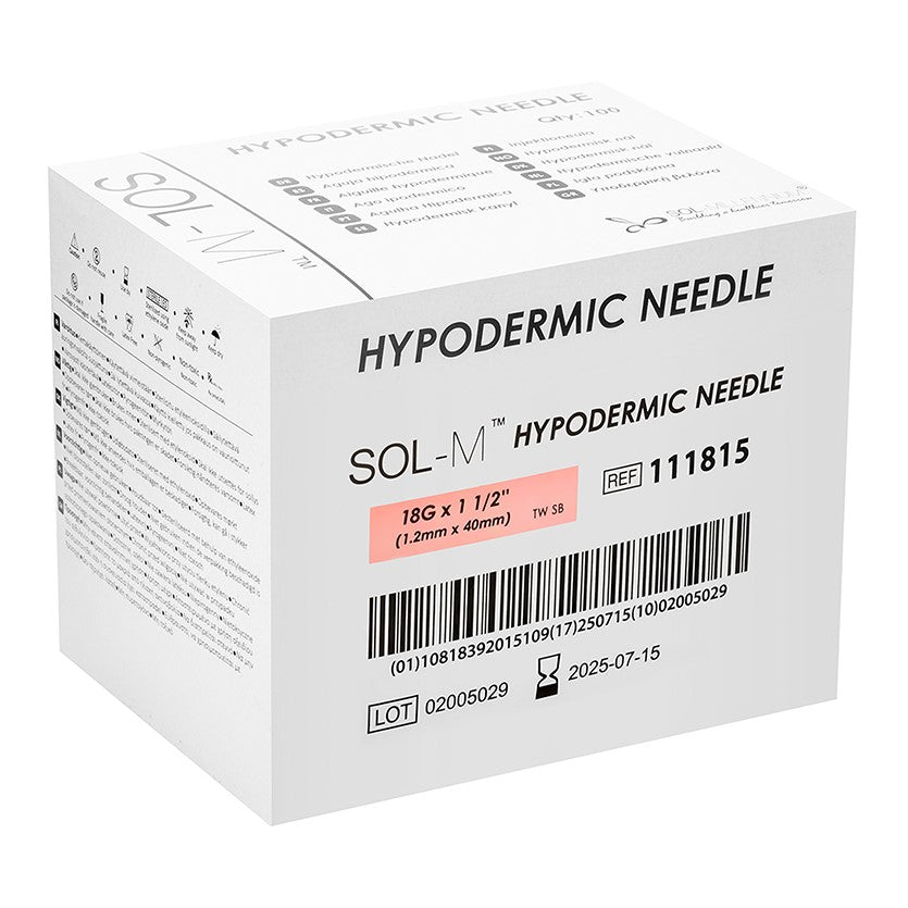 Sol-Millennium Sterile Color-Coded Hypodermic Needles